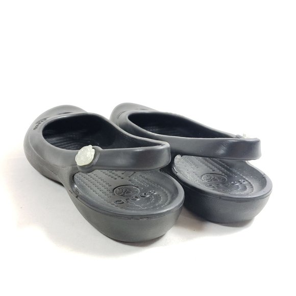 Crocs Womens Black Kadee Flats With Floral Detail Size 8 - Picture 5 of 10